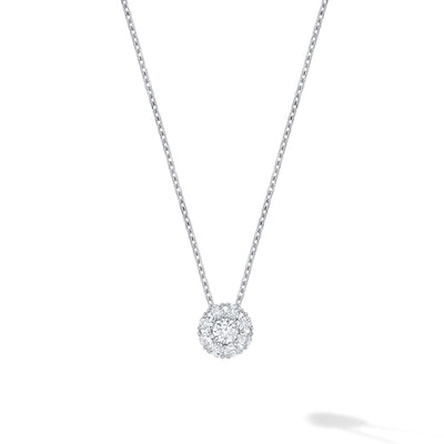 Birks Snowflake Diamond Cluster Necklace