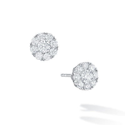 Birks Snowflake Cluster Diamond Stud Earrings, Large
