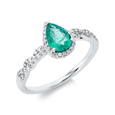 ring 18 kt WG pear