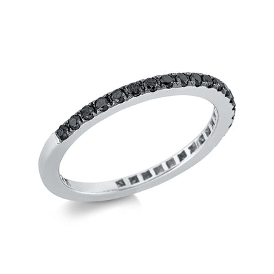 ring 18 kt WG, black rhodium plated