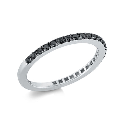 ring 18 kt WG, black rhodium plated