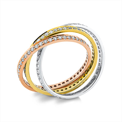 Ring 18k White Gold+Yellow Gold+Rose Gold