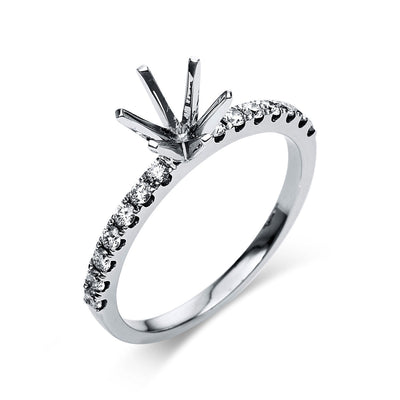 Ring 6er-Prong 18k White Gold