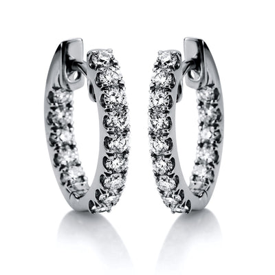 Hoop Earrings 18k White Gold