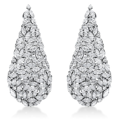 earrings 18 kt WG pear