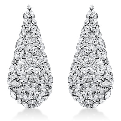 earrings 18 kt WG pear