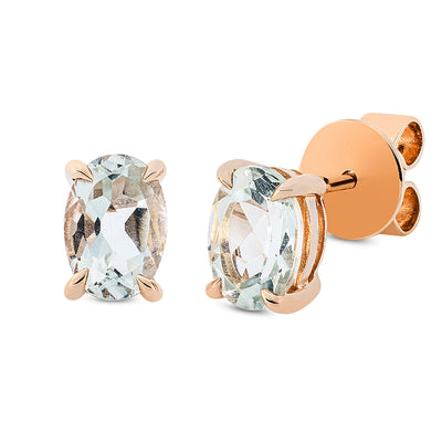 Earrings 4er-Prong 18k Rose Gold