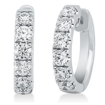 Hoop Earrings 18k White Gold