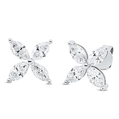 Earrings 18k White Gold