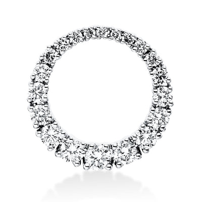 Pendant 18k White Gold Circle