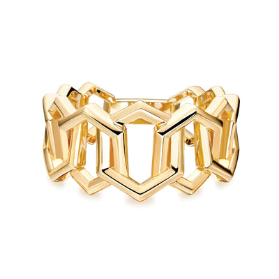 Birks Bee Chic Bold Yellow Gold Link Ring