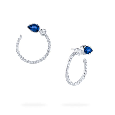 Birks Splash Sapphire and Diamond Circle Earrings