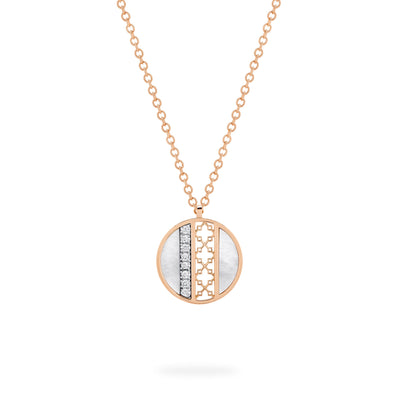 Birks Dare to Dream Mother-of-Pearl and Rose Gold Diamond Circle Pendant