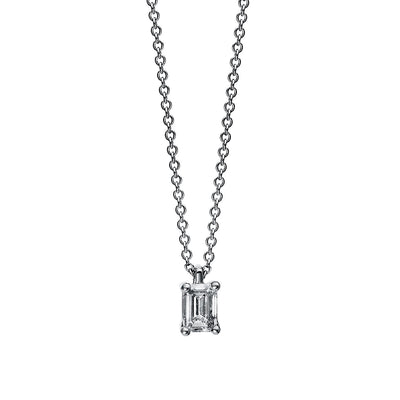 Necklace 4er-Prong 18k White Gold, Lobster Clasp