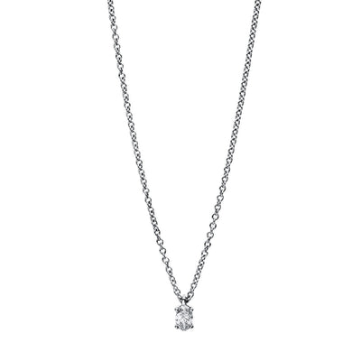 Necklace 4er-Prong 18k White Gold