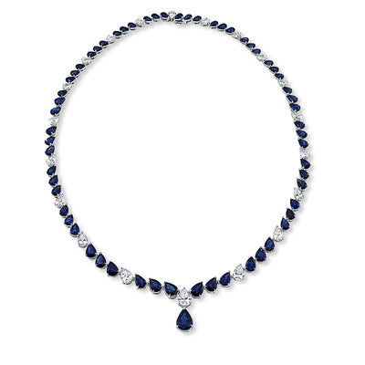 necklace 18 kt WG, 3 GIA