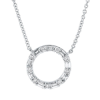 Necklace 18k White Gold Circle