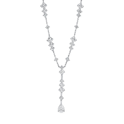 Necklace 18k White Gold, with Clasp 39 cm + 42 cm
