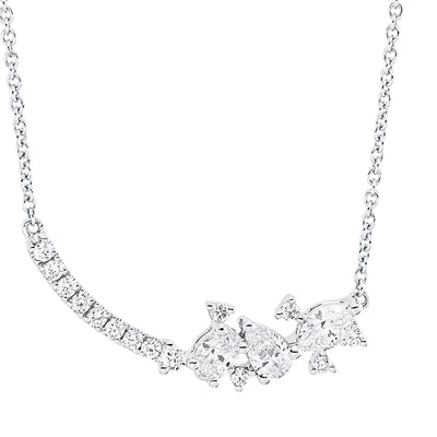 Necklace 18k White Gold, with Clasp 42 cm
