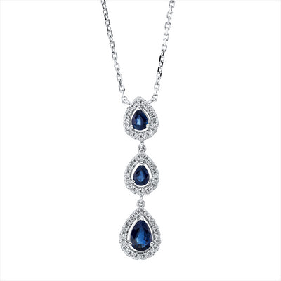 necklace 18 kt WG, with loop at 40 cm & 43 cm