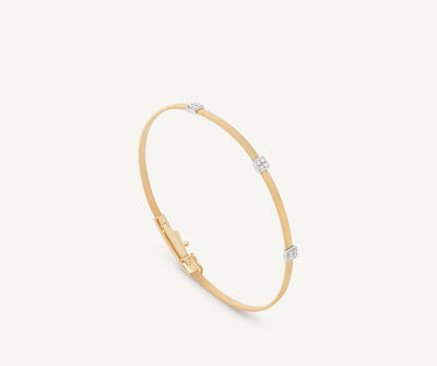 Triple diamond pavé slim bangle