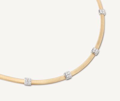 Fine gold necklace with diamonds