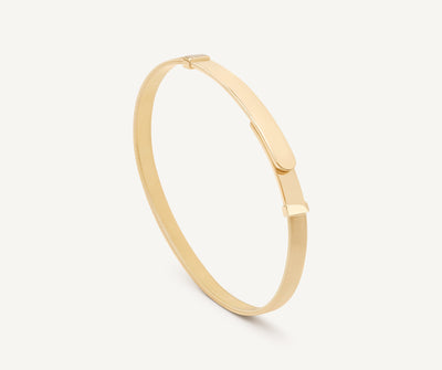 18K Yellow Gold Coil Thin Bangle Bracelet