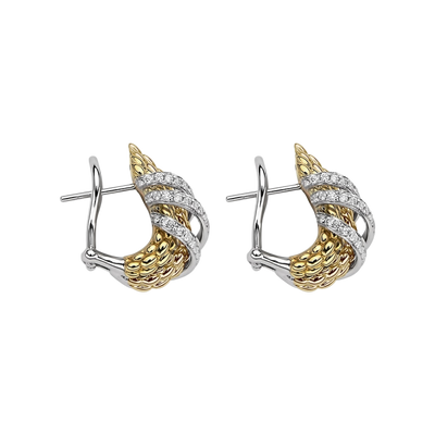 Fope Solo Earrings with diamond pave'