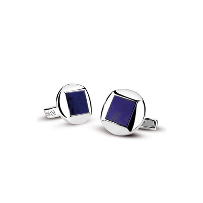 Damiani Balance Silver and Lapis Lazuli Cufflinks - diamonds-international-production