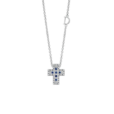 Damiani Belle Epoque White Gold, Diamonds and Sapphires Necklace - diamonds-international-production